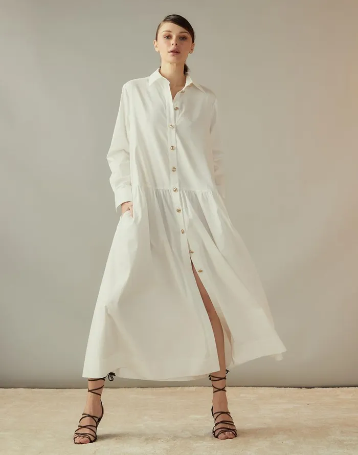 Women CLOTHING Cynthia Rowley Perennial Shirt Dress