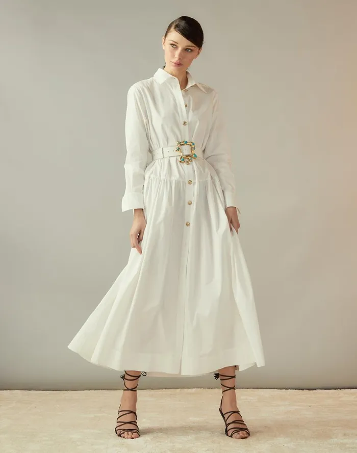 Women CLOTHING Cynthia Rowley Perennial Shirt Dress