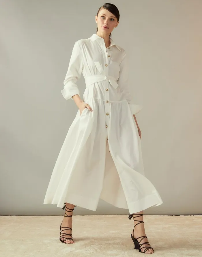 Women CLOTHING Cynthia Rowley Perennial Shirt Dress