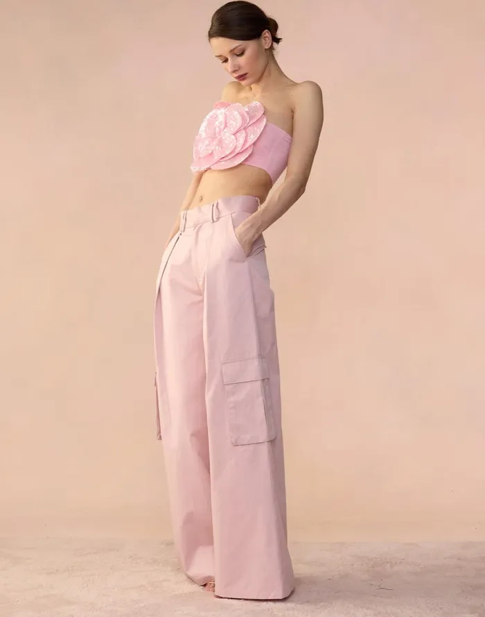 Women CLOTHING Cynthia Rowley Sequin Flower Bandeau