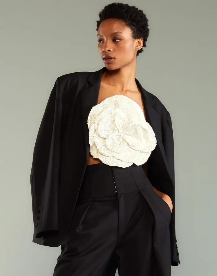 Women CLOTHING Cynthia Rowley Wool Oversized Blazer