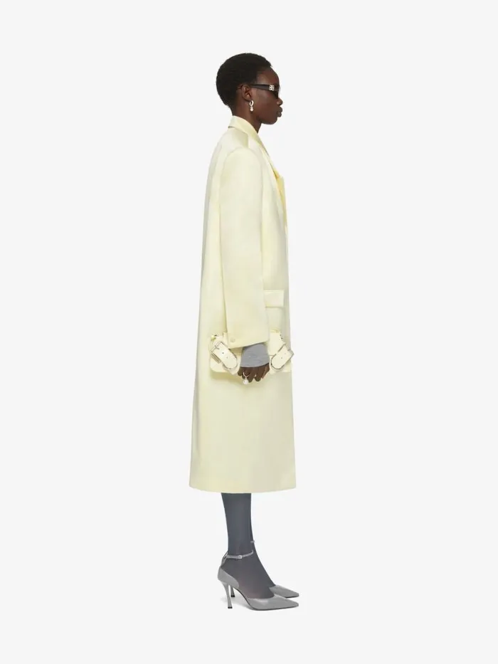 Women Coats and Jackets Givenchy Coat In Silk Satin Duchesse Butter
