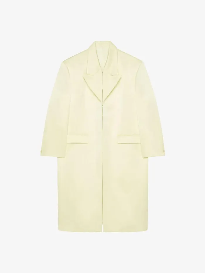 Women Coats and Jackets Givenchy Coat In Silk Satin Duchesse Butter