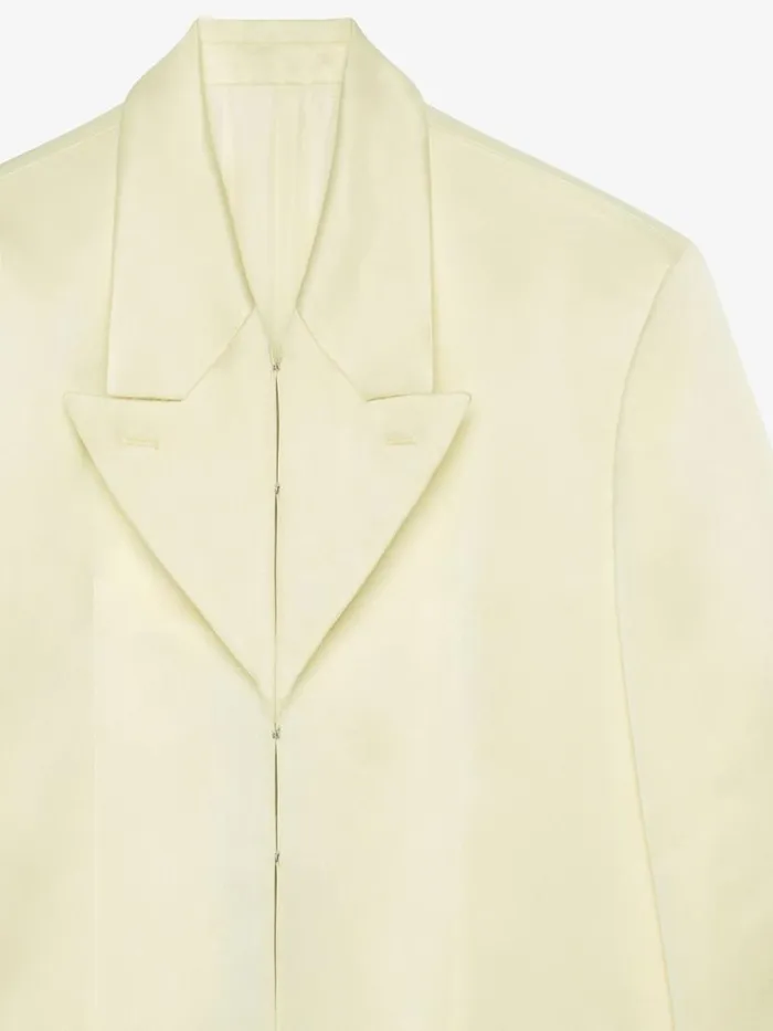 Women Coats and Jackets Givenchy Coat In Silk Satin Duchesse Butter
