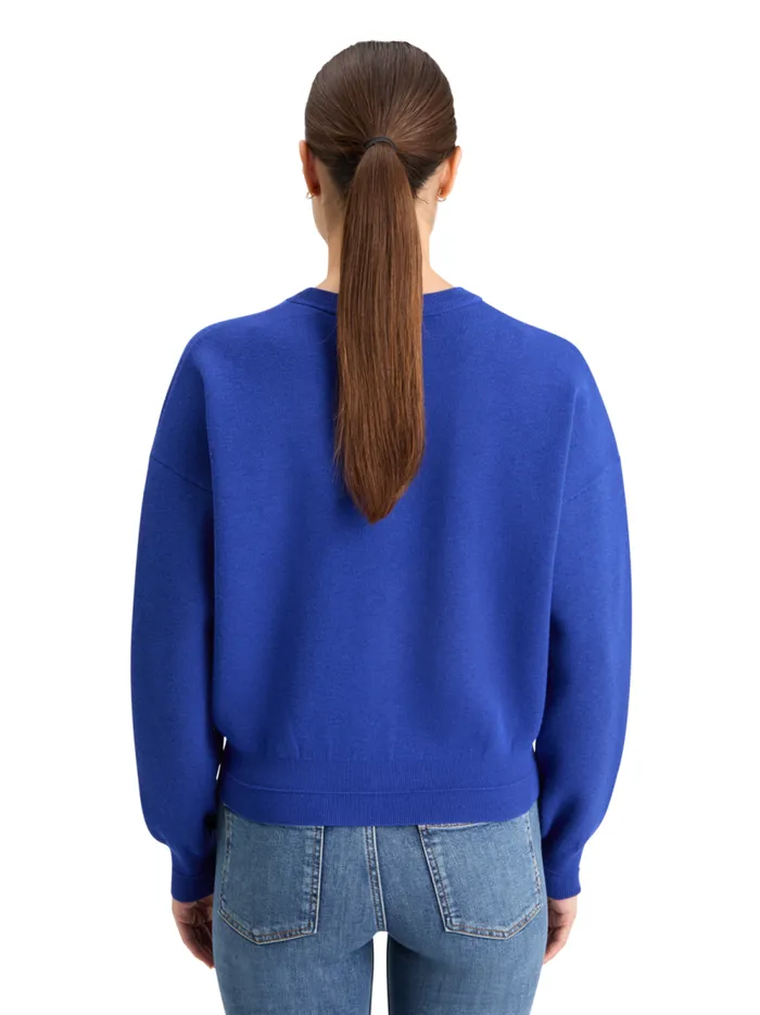 Women COMPACT KNITTED RELAXED PULLOVER Electric Blue Scotch and Soda Knitwear Women COMPACT KNITTED RELAXED PULLOVER Electric Blue Scotch and Soda Knitwear