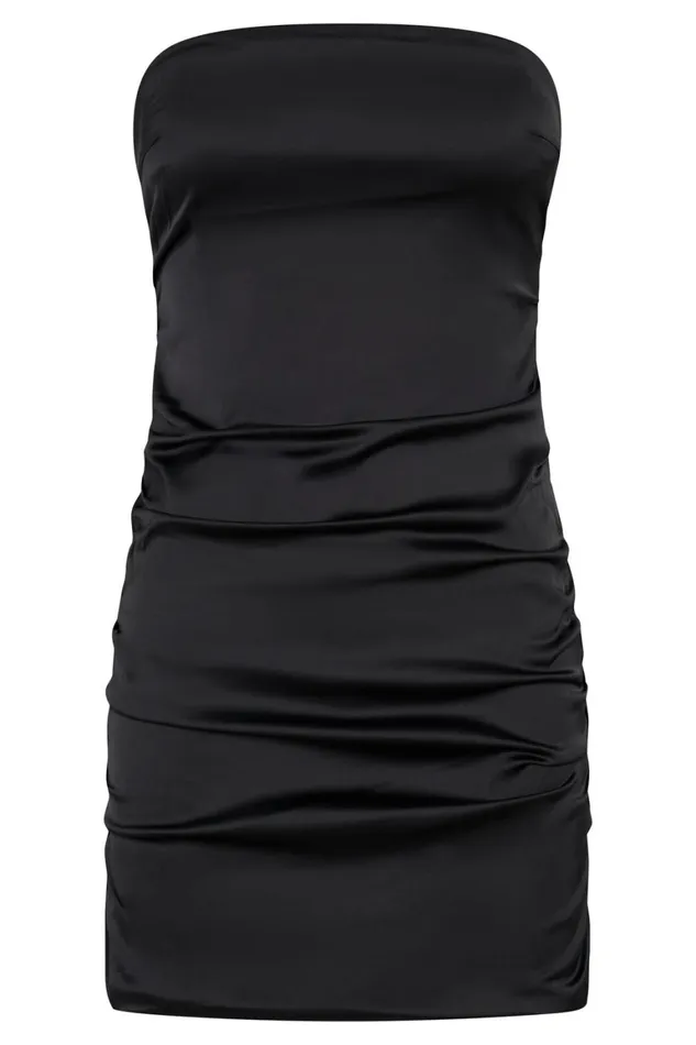 Women Corinne Ruched Mini Dress 8211 Black Black Meshki Mini Dresses Women Corinne Ruched Mini Dress 8211 Black Black Meshki Mini Dresses