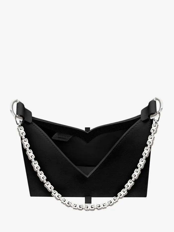 Women Crossbody Bags Givenchy Mini Cut Out Bag In Box Leather With Chain Black Women Crossbody Bags Givenchy Mini Cut Out Bag In Box Leather With Chain Black