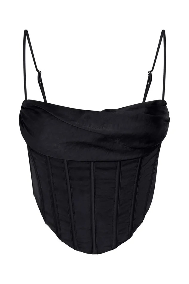 Women Cyra Corset Top 8211 Black Black Meshki Crop Tops Women Cyra Corset Top 8211 Black Black Meshki Crop Tops