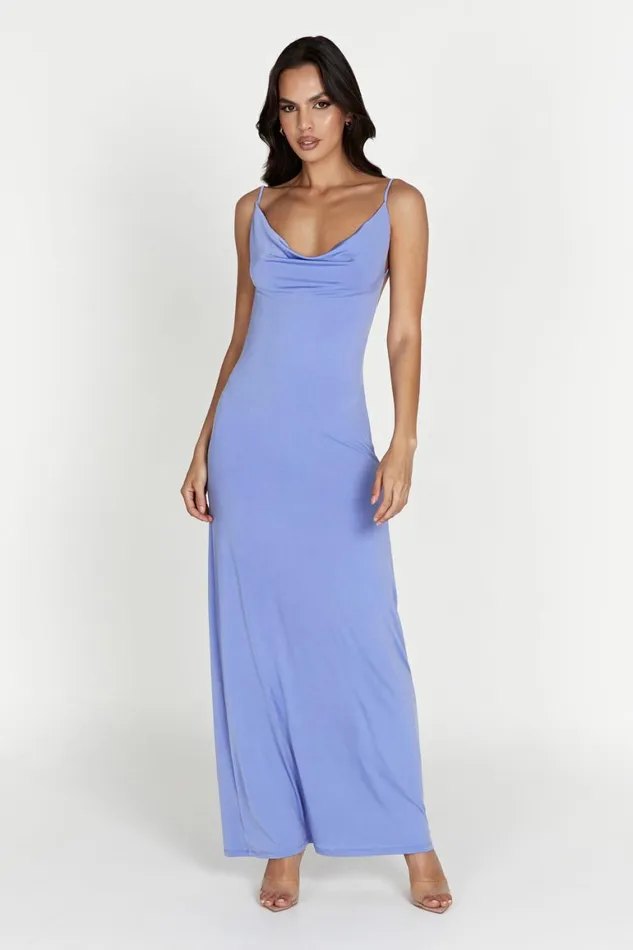 Women Darcy Cowl Maxi Dress With Low Back 8211 Lavender Lavender Meshki Wedding Guests
