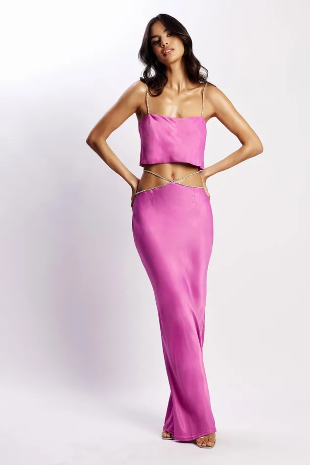 Women Dayana Diamante Maxi Skirt 8211 Purple Purple Meshki Skirts Women Dayana Diamante Maxi Skirt 8211 Purple Purple Meshki Skirts