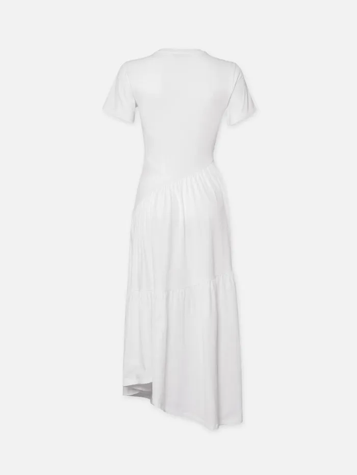 Women Dresses FRAME Gathered Seam Short Sleeve Dress 8212 White Women Dresses FRAME Gathered Seam Short Sleeve Dress 8212 White