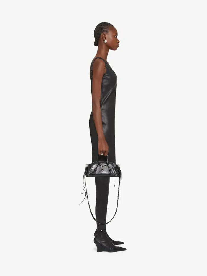 Women Dresses Givenchy Dress In Leather With Chain Detail Black