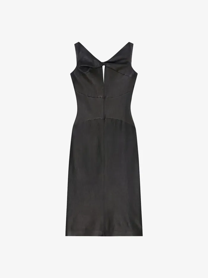 Women Dresses Givenchy Dress In Leather With Chain Detail Black