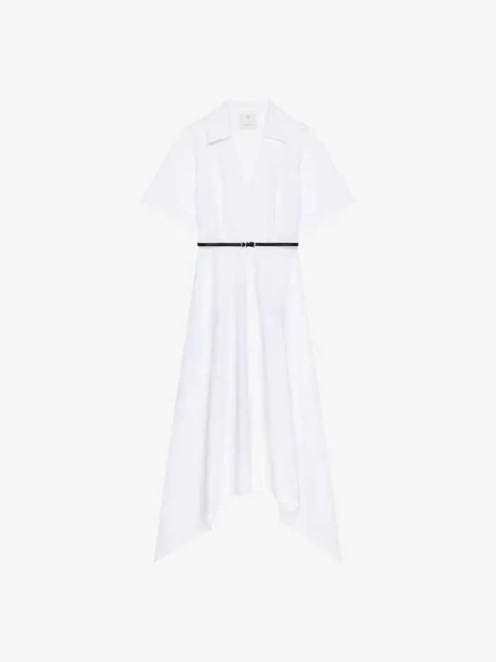 Women Dresses Givenchy Voyou Dress In Poplin White