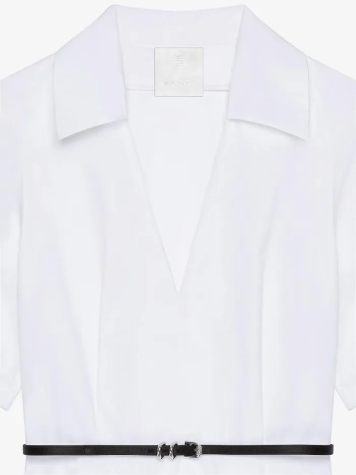 Women Dresses Givenchy Voyou Dress In Poplin White