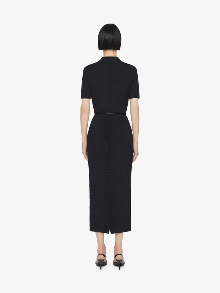Women Dresses Givenchy Voyou Polo Dress In 4G Jacquard Black
