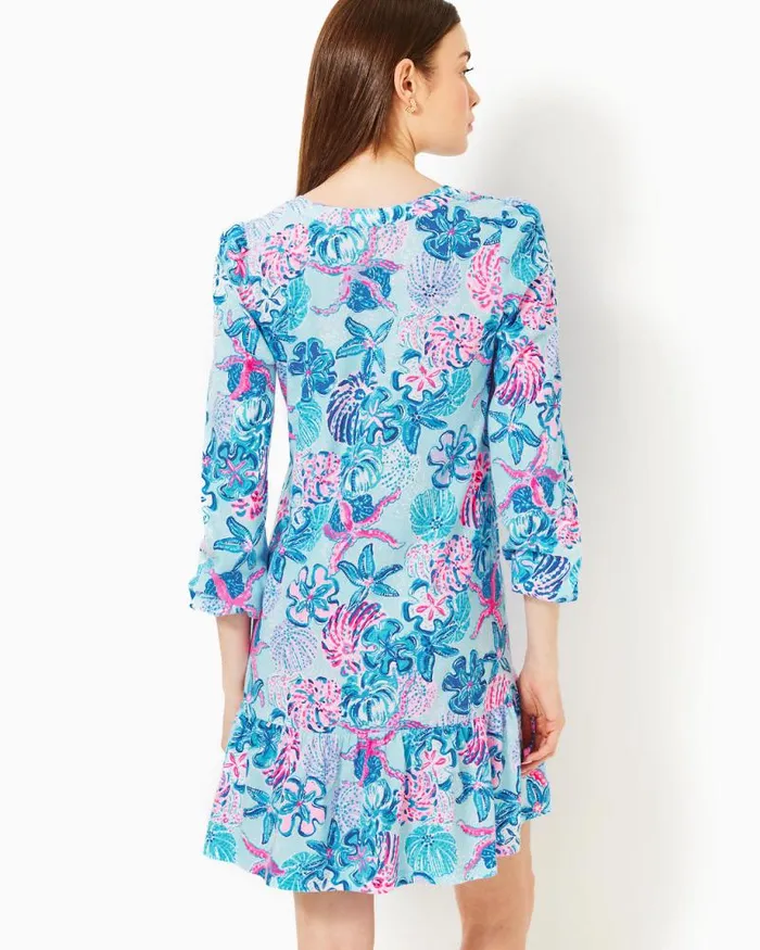 Women Dresses Lilly Pulitzer Alyssa ALine Cotton Dress Multi Bahamas Beachcomber