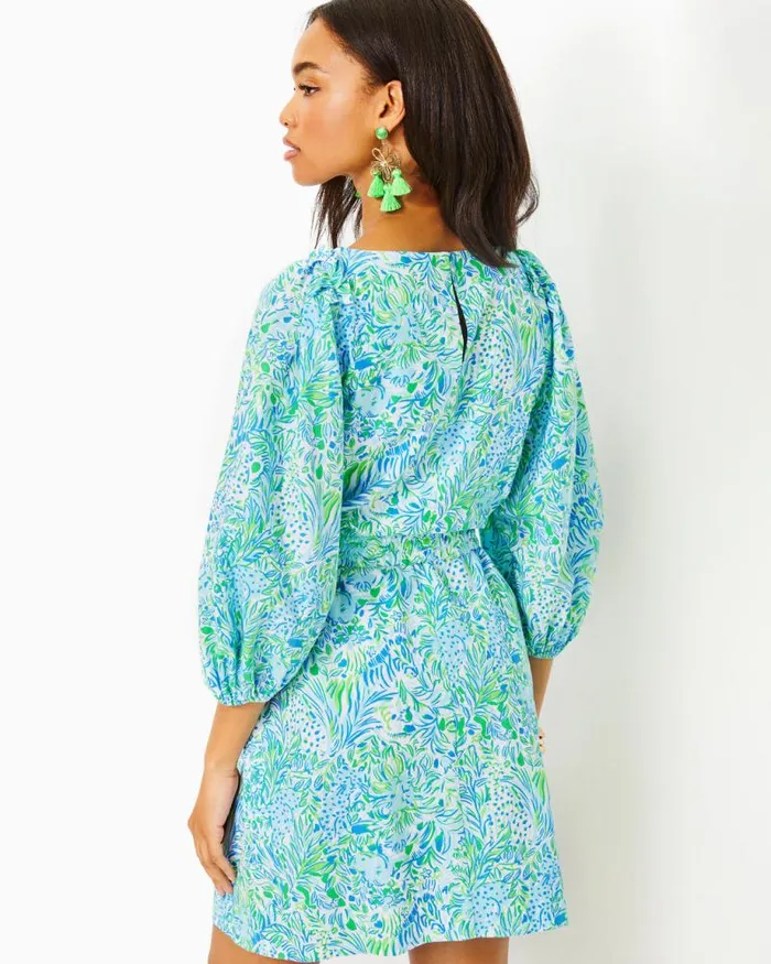 Women Dresses Lilly Pulitzer Barbara Cotton Dress Hydra Blue Dandy Lions Women Dresses Lilly Pulitzer Barbara Cotton Dress Hydra Blue Dandy Lions