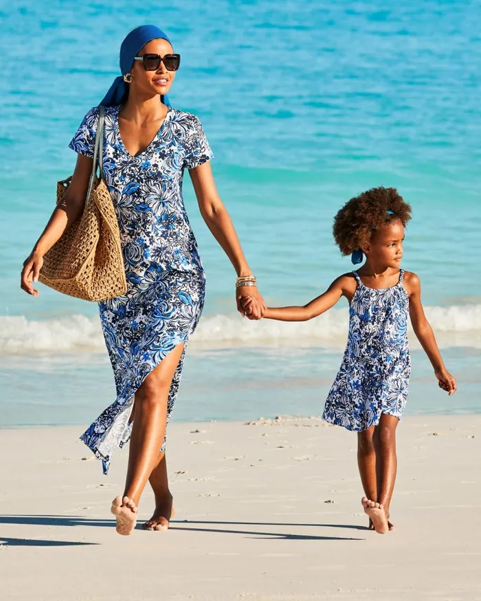 Women Dresses Lilly Pulitzer Claudia TwistFront Midi Dress Alba Blue Cruisin Together Women Dresses Lilly Pulitzer Claudia TwistFront Midi Dress Alba Blue Cruisin Together