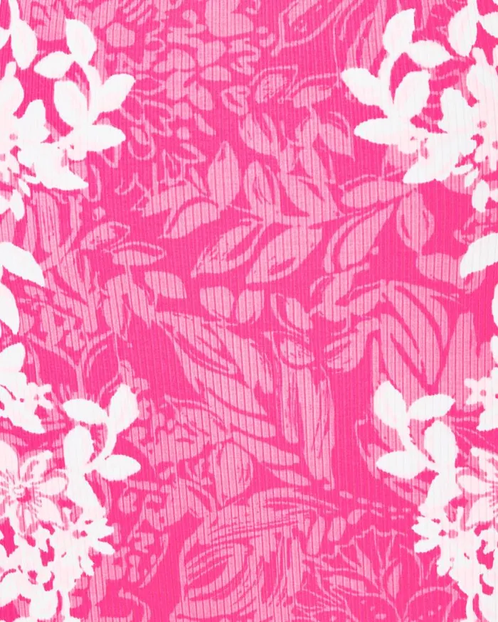 Women Dresses Lilly Pulitzer Mick Ribbed Dress Roxie Pink Shadow Dancer Engineered Knit Dress