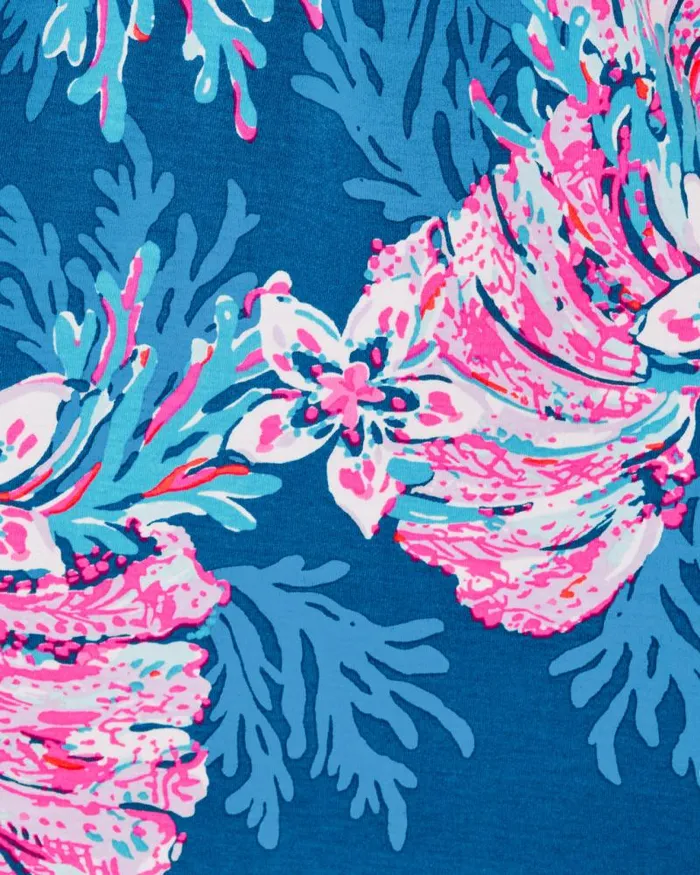 Women Dresses Lilly Pulitzer Riza Long Sleeve Romper Low Tide Navy Bouquet All Day Women Dresses Lilly Pulitzer Riza Long Sleeve Romper Low Tide Navy Bouquet All Day
