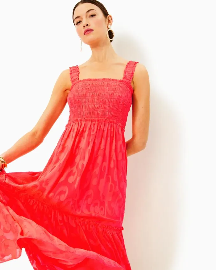 Women Dresses Lilly Pulitzer Teresa Maxi Dress Conch Shell Pink Lets Go Bananas Women Dresses Lilly Pulitzer Teresa Maxi Dress Conch Shell Pink Lets Go Bananas
