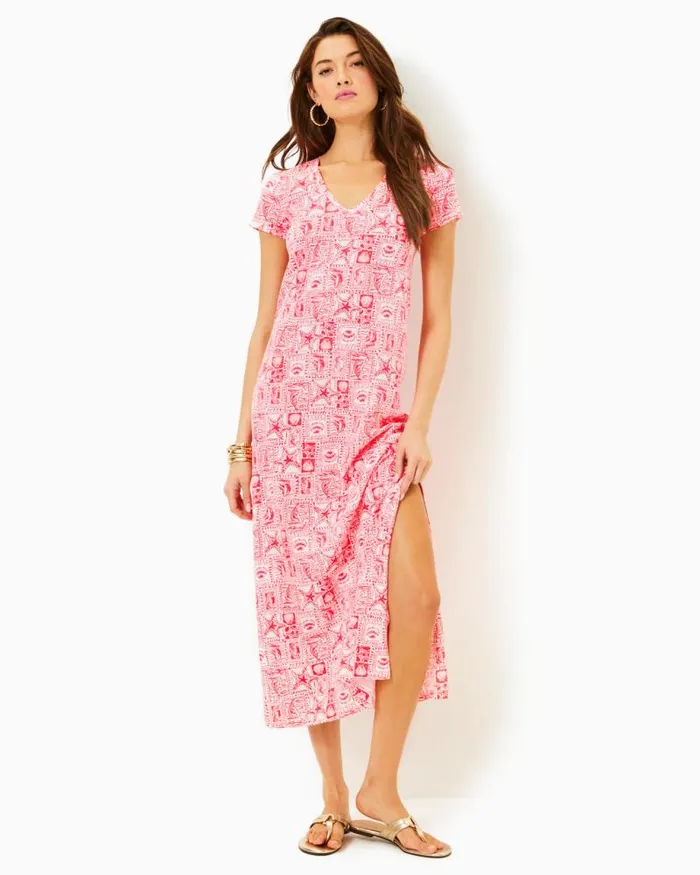Women Dresses Lilly Pulitzer Teresa Maxi Dress Conch Shell Pink Lets Go Bananas Women Dresses Lilly Pulitzer Teresa Maxi Dress Conch Shell Pink Lets Go Bananas