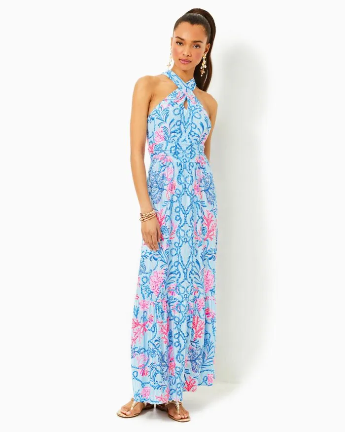Women Dresses Lilly Pulitzer Teresa Maxi Dress Conch Shell Pink Lets Go Bananas Women Dresses Lilly Pulitzer Teresa Maxi Dress Conch Shell Pink Lets Go Bananas