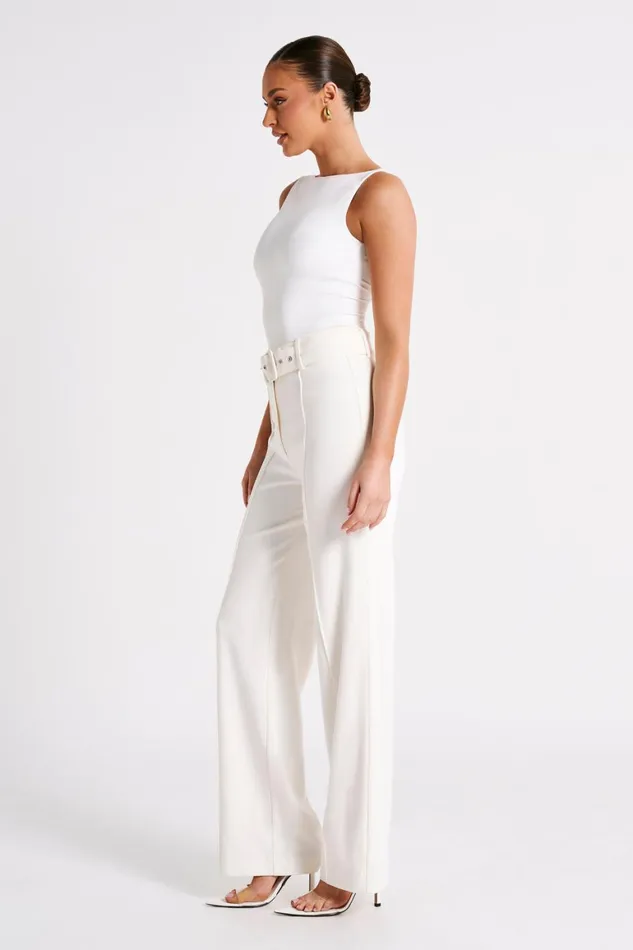 Women Fiona Recycled Nylon Low Back Bodysuit 8211 White White Meshki Basic Tops