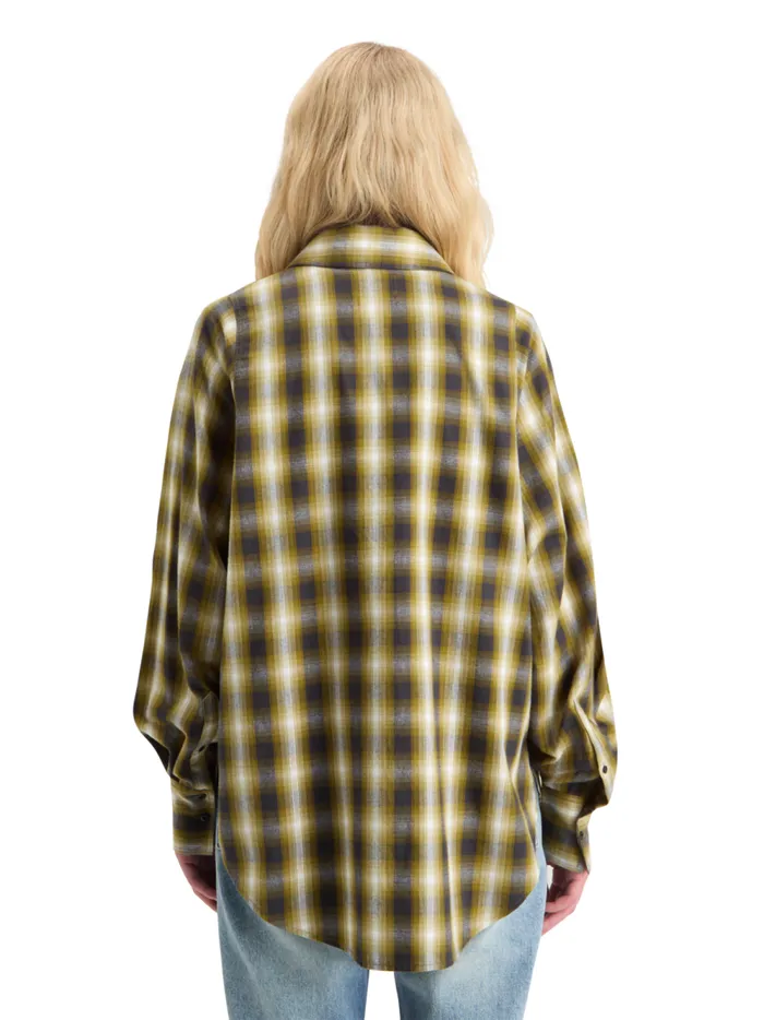 Women FLANNEL SHIRT Olive Check Scotch and Soda Blouses and Shirts