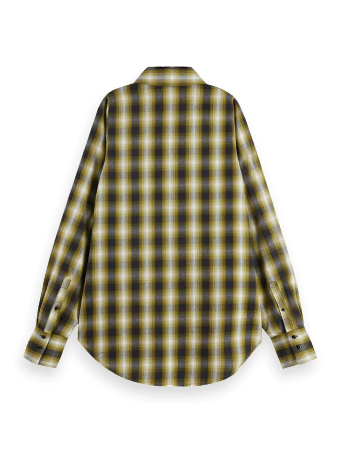 Women FLANNEL SHIRT Olive Check Scotch and Soda Blouses and Shirts