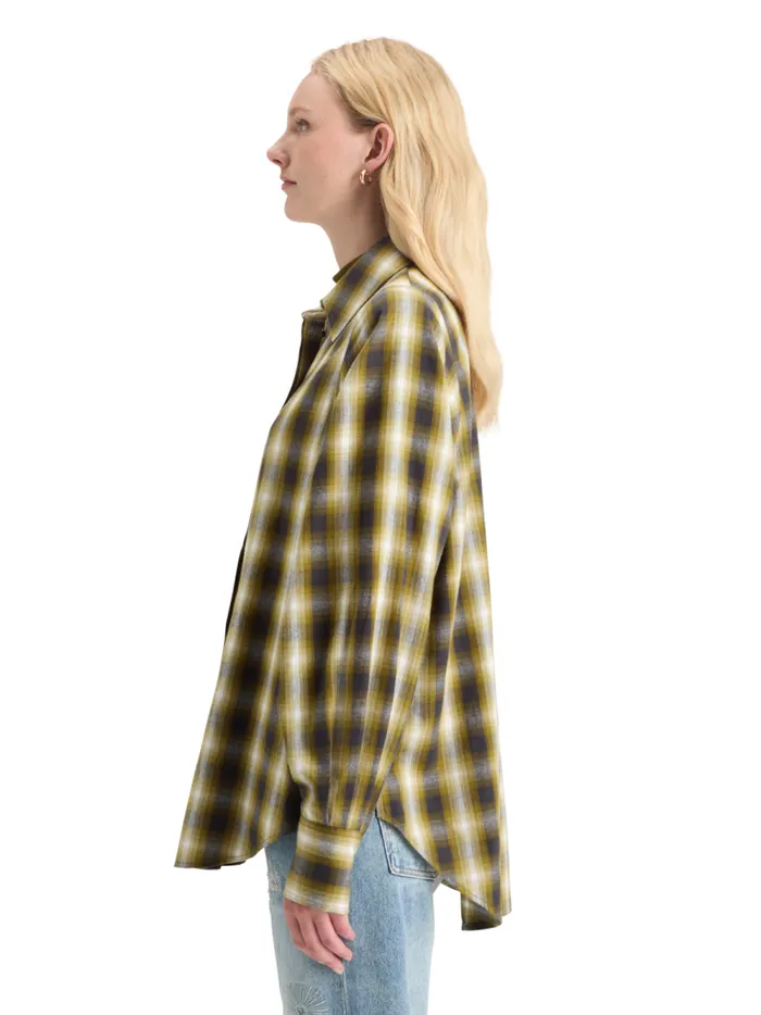 Women FLANNEL SHIRT Olive Check Scotch and Soda Blouses and Shirts