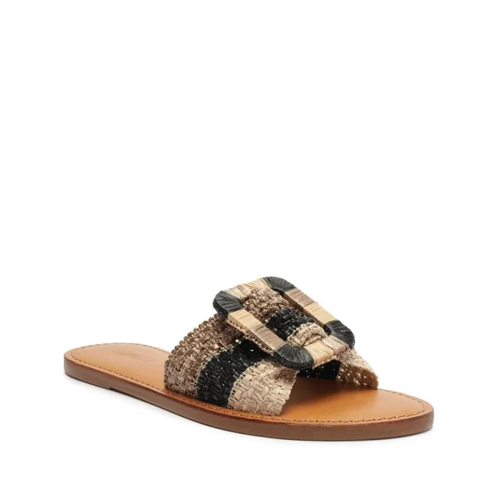 Women Flats Schutz Shoes Cinna Flat Sandal Gold