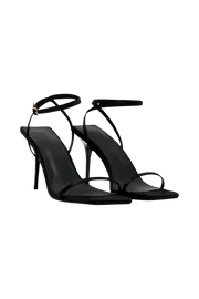 Women Fleur Thin Strap High Heel 8211 Black Black Meshki Bridesmaids