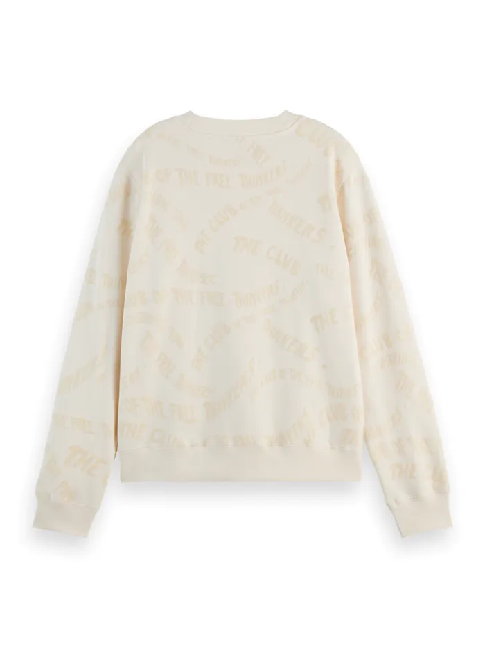 Women FLOCK AOP REGULAR FIT SWEATSHIRT Soft Ice Scotch and Soda Sweatshirts and Hoodies Women FLOCK AOP REGULAR FIT SWEATSHIRT Soft Ice Scotch and Soda Sweatshirts and Hoodies