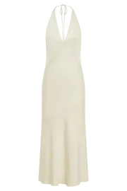 Women Geena Halter Midi Dress 8211 Sand Sand Meshki Bridal Shower