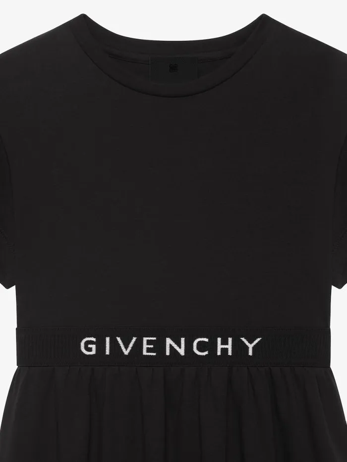 Women Girl 4 To 12 Years Givenchy Dress In Cotton Black