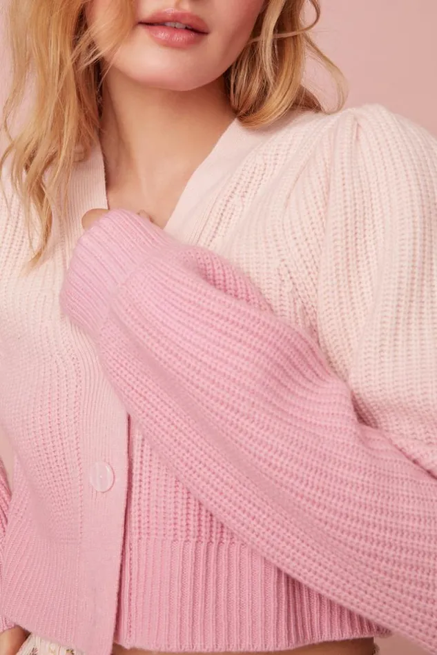 WomenGirls and Baby Avignon DipDyed Ombr Crop Cardigan Strawberry Sunset LoveShackFancy Sweaters WomenGirls and Baby Avignon DipDyed Ombr Crop Cardigan Strawberry Sunset LoveShackFancy Sweaters