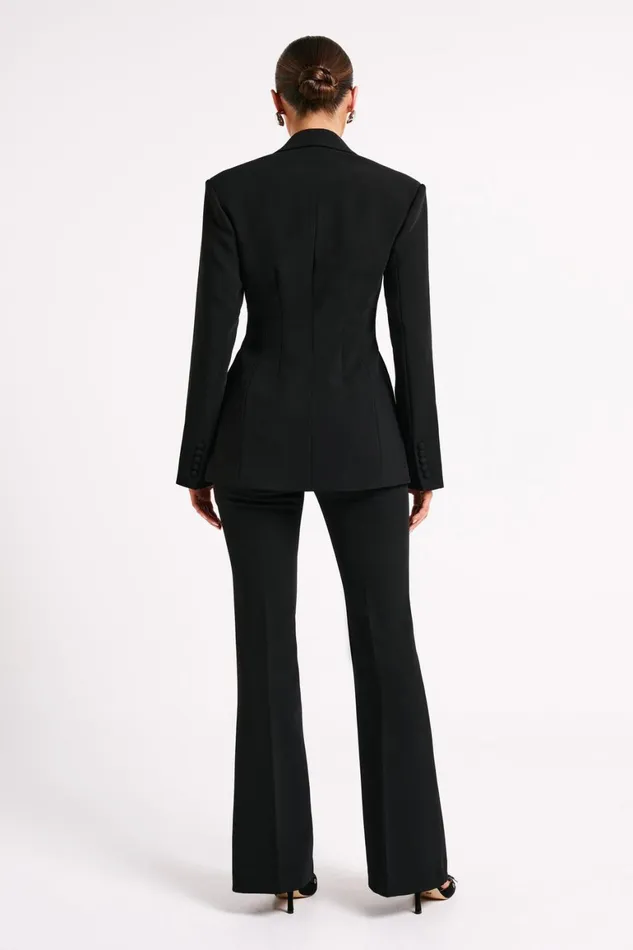 Women Greer Hourglass Suiting Blazer 8211 Black Black Meshki Blazers