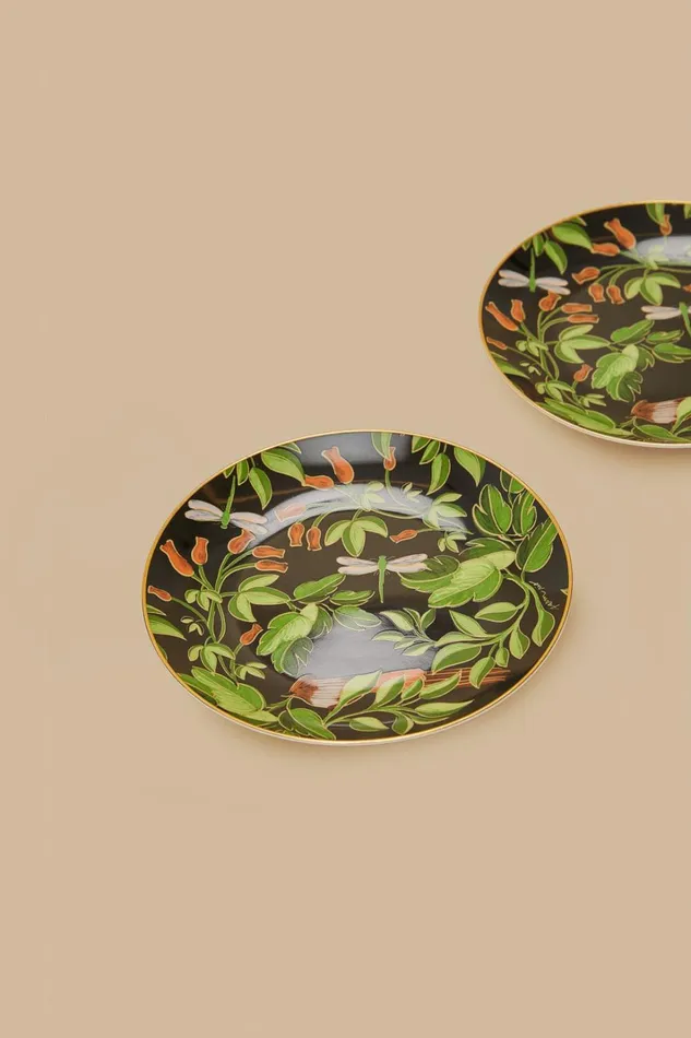 Women Happiness A La Table Farm Rio Romantic Bird Dessert Plate