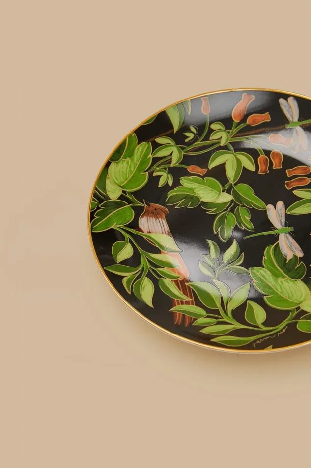 Women Happiness A La Table Farm Rio Romantic Bird Dessert Plate