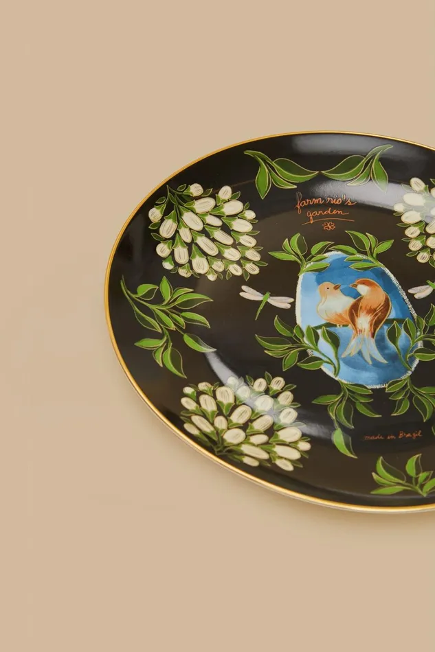 Women Happiness A La Table Farm Rio Romantic Birds Dinner Plate
