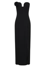Women Haven Strapless Rose Maxi Dress 8211 Black Black Meshki Maxi Dresses