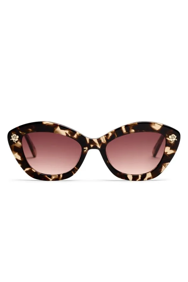 Women Hessel Cat Eye Sunglasses Light Tortoise LoveShackFancy Sunglasses