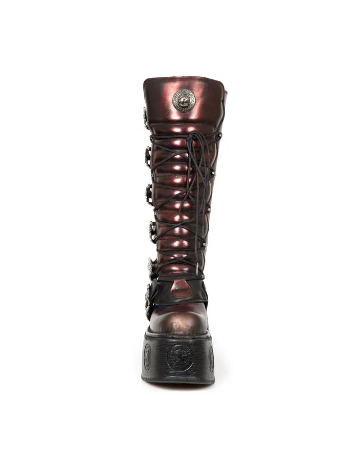 Women High Boot Metallic M272Cz03 High Boots New Rock Women High Boot Metallic M272Cz03 High Boots New Rock