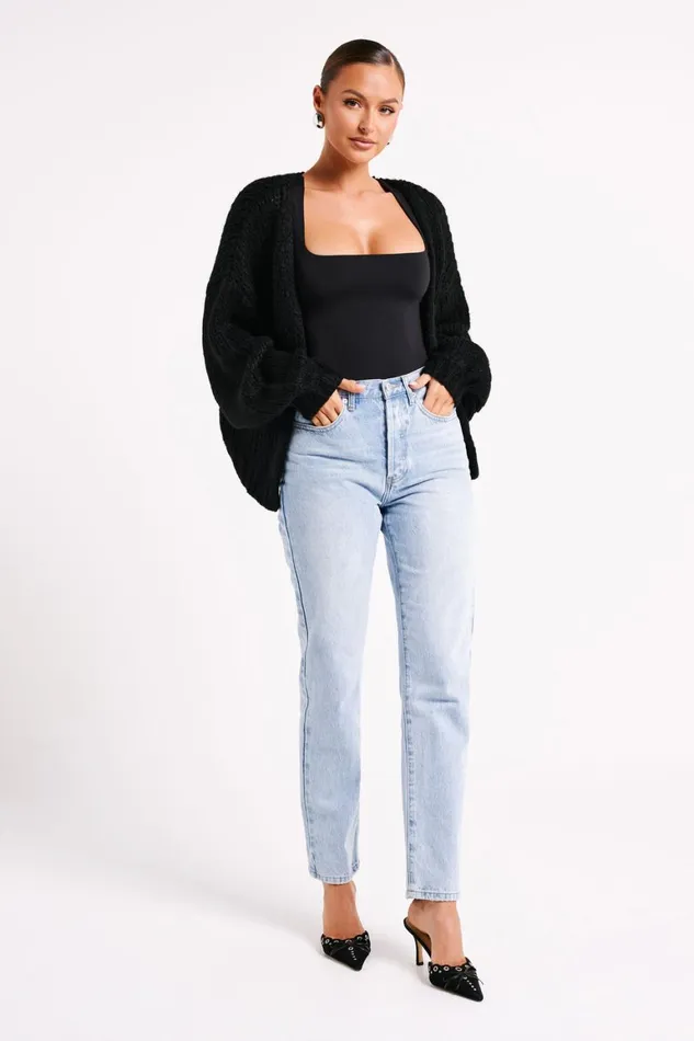 Women Irina Chunky Knit Cardigan 8211 Black Black Meshki Coats and Jackets