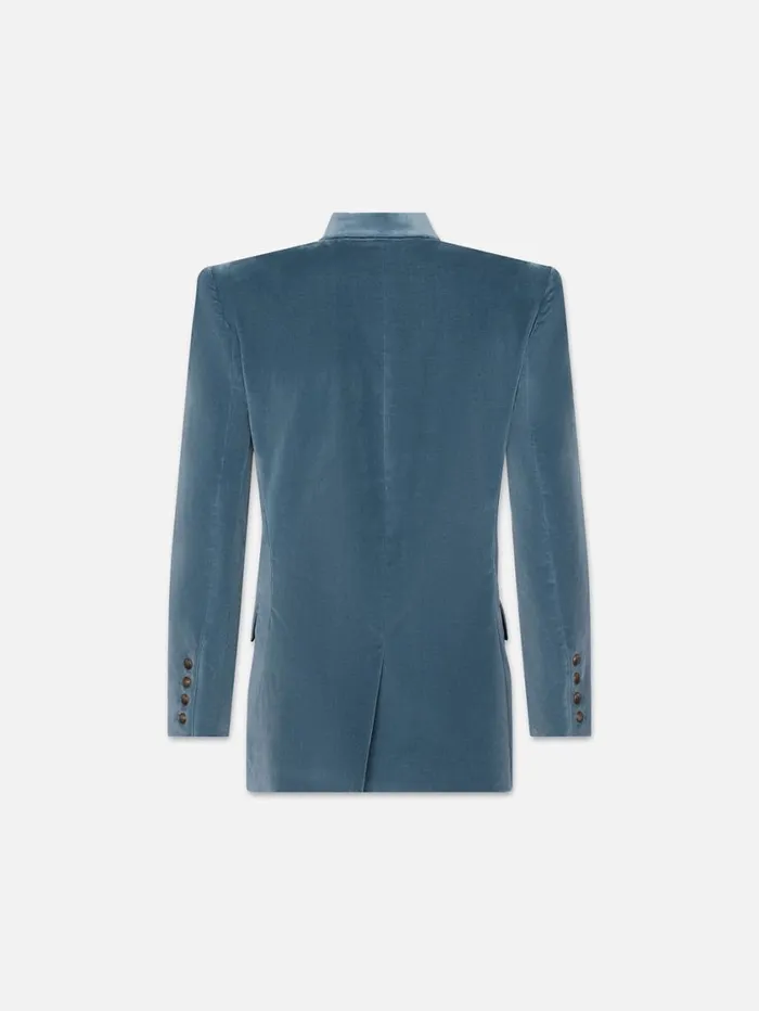 Women Jackets and Coats FRAME Double Breasted Slim Blazer 8212 Denim Blue Women Jackets and Coats FRAME Double Breasted Slim Blazer 8212 Denim Blue