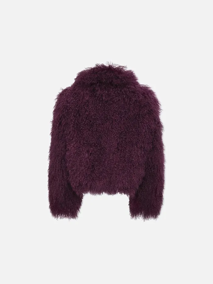 Women Jackets and Coats FRAME Shaggy Shearling Coat 8212 Plum Women Jackets and Coats FRAME Shaggy Shearling Coat 8212 Plum