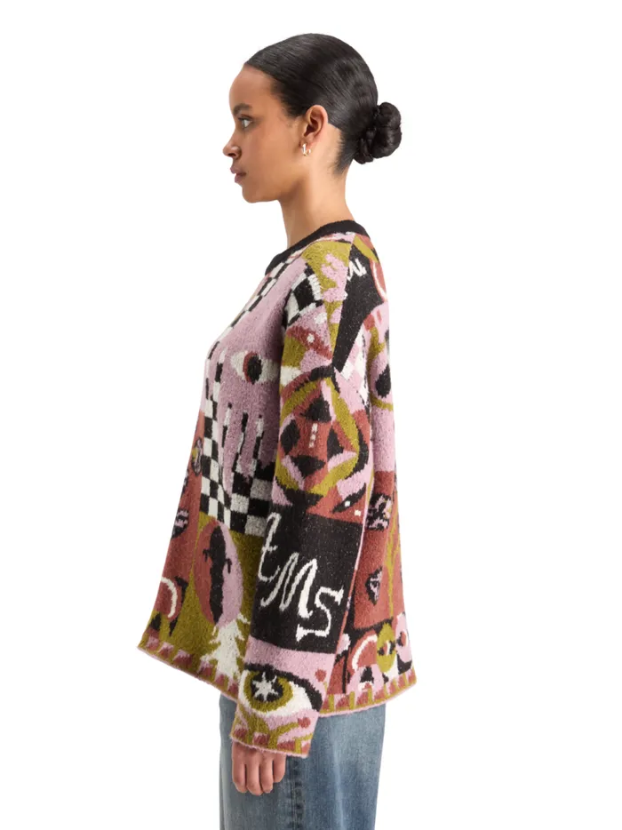 Women JACQUARD OVERSIZED PULLOVER Free Mind Jacquard Scotch and Soda Knitwear