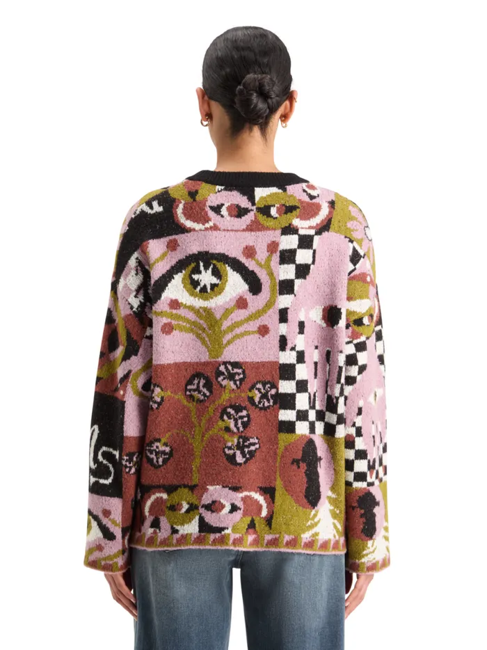 Women JACQUARD OVERSIZED PULLOVER Free Mind Jacquard Scotch and Soda Knitwear